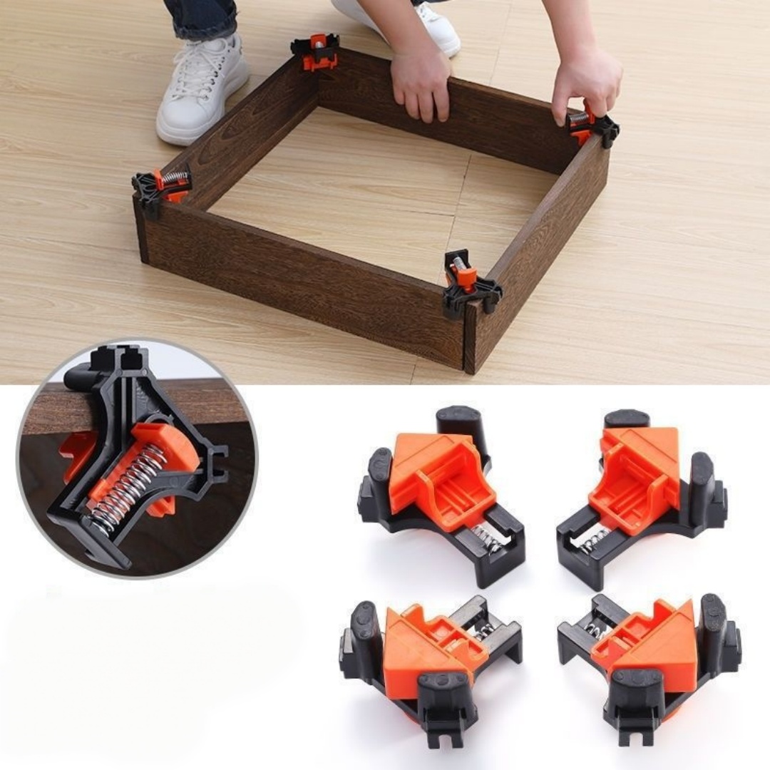 Woodworking Man - 4 peças 90 ° Grampo de