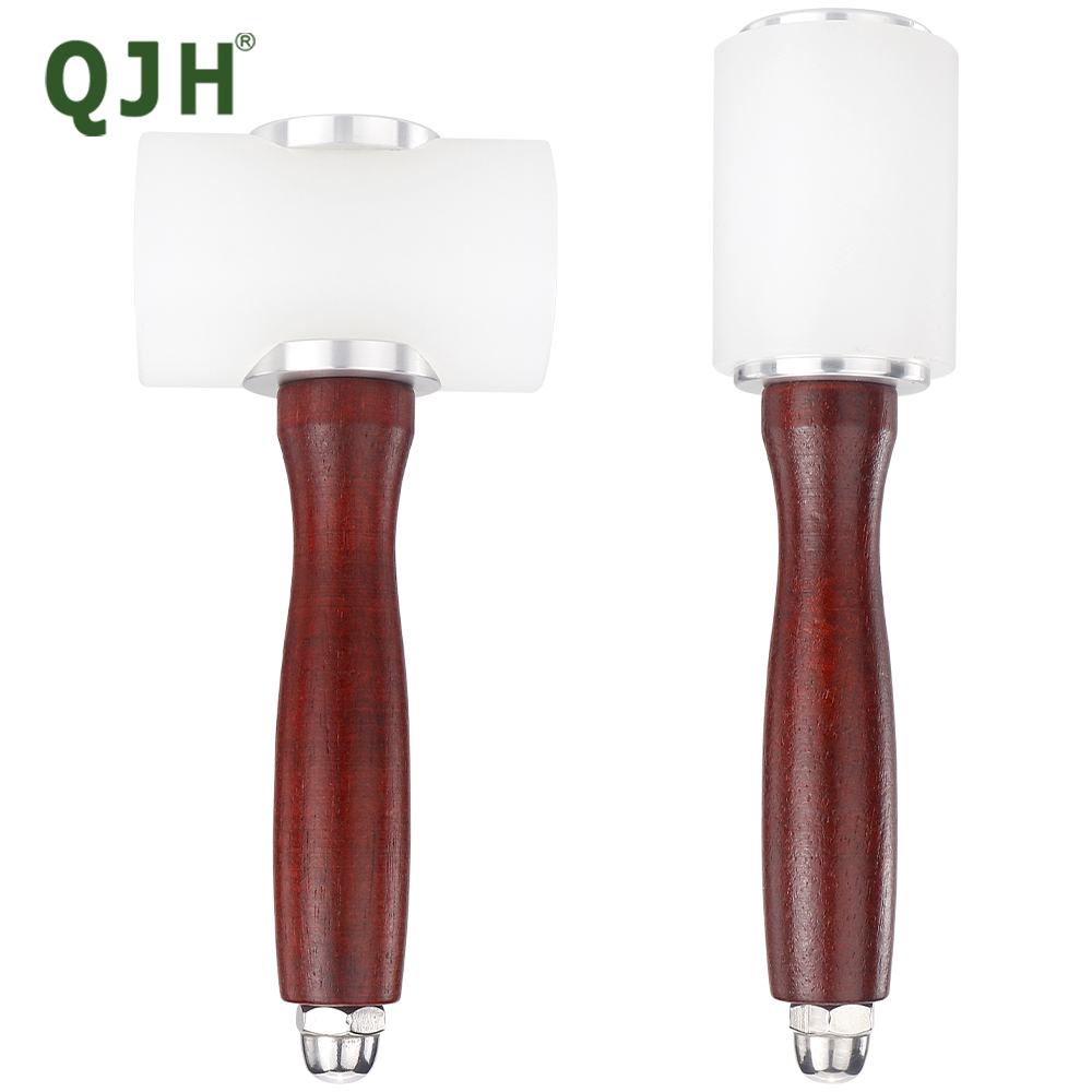 Woodworking Hammer - Couro Carving Hammer para Carpintaria, borracha