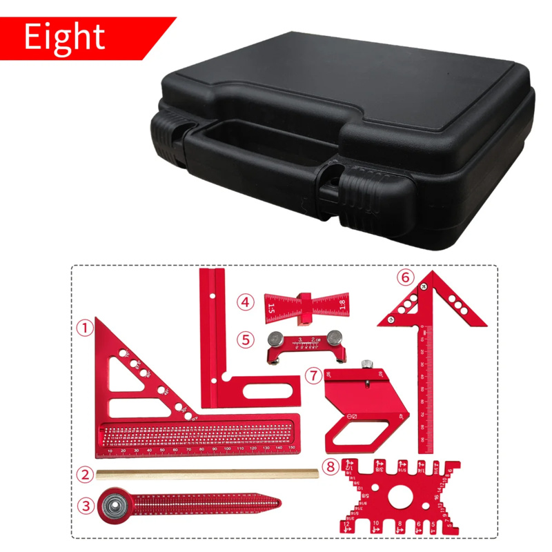 Woodworking Plans - Kit quadrado de alumínio para carpintaria,