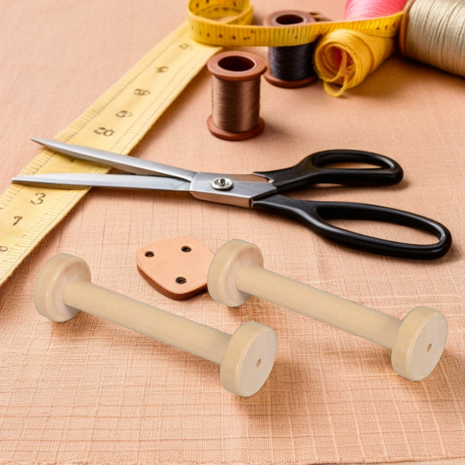 Woodworking Crafts - 5 Peças de Bobinas de Madeira