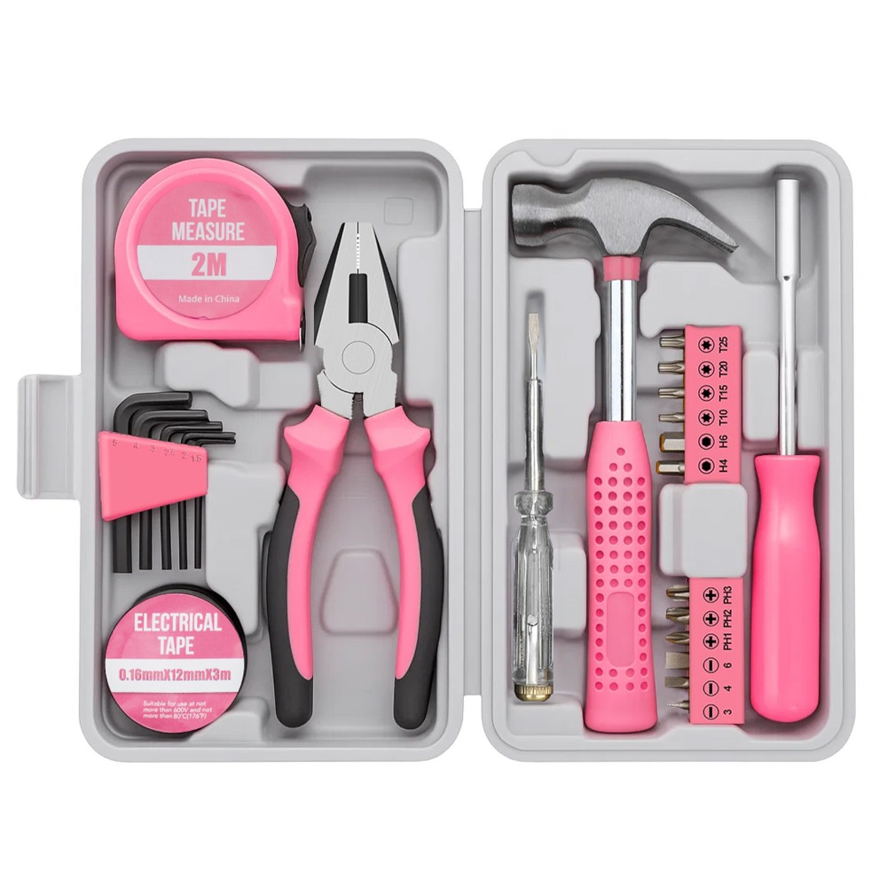Woodworking Hammer - Kit de Ferramentas Portátil Rosa para