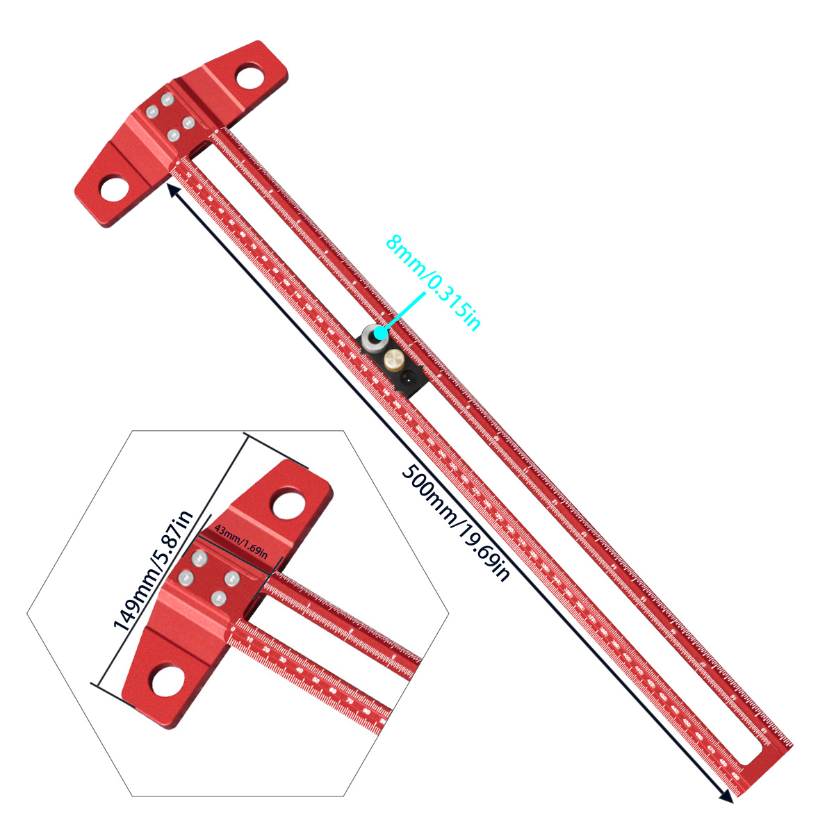 Régua de Marcação T-Square par - Woodworking Ruler avaliação e preço