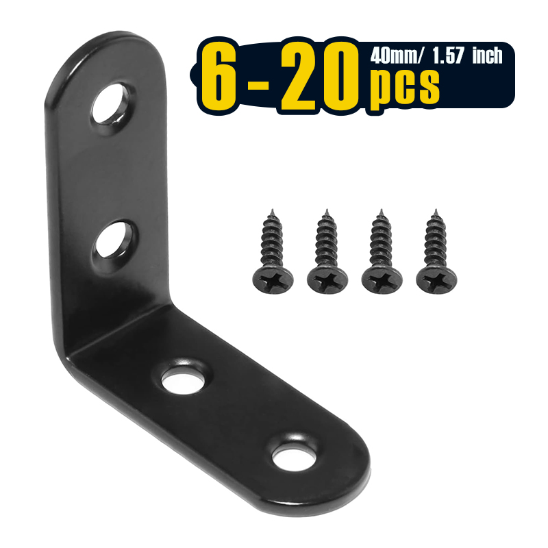 Suporte de canto preto em l, 6 - Woodworking Joints avaliação e preço