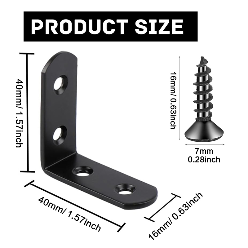 Suporte de canto preto em l, 6 - Woodworking Joints avaliação e preço