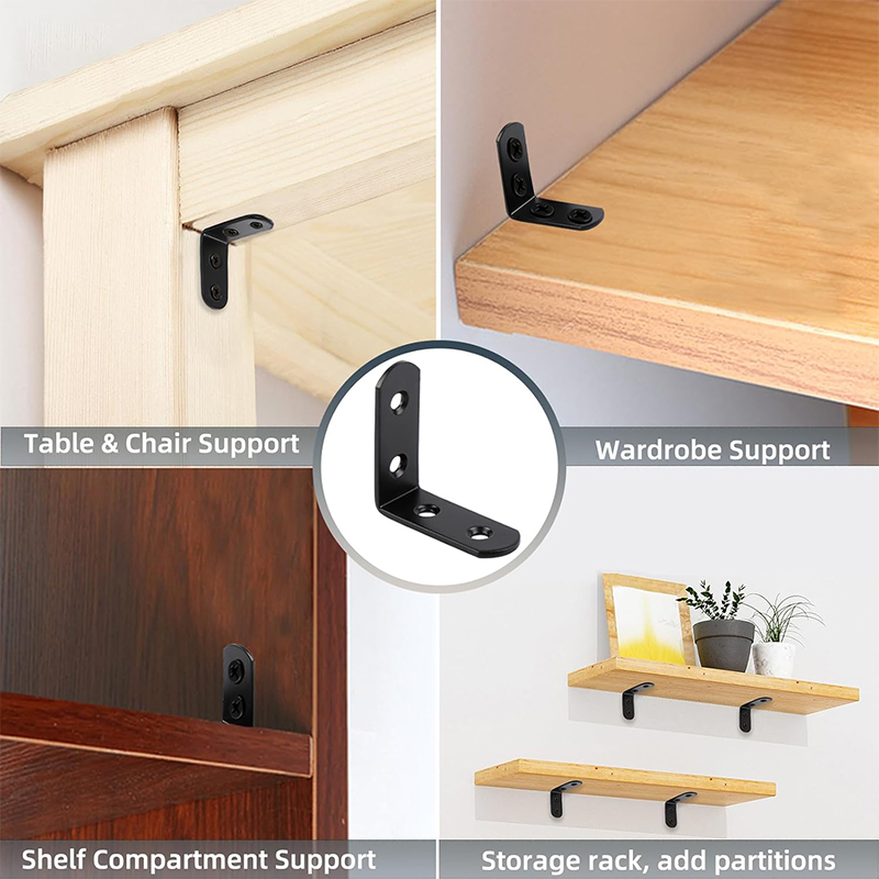 Suporte de canto preto em l, 6 - Woodworking Joints avaliação e preço