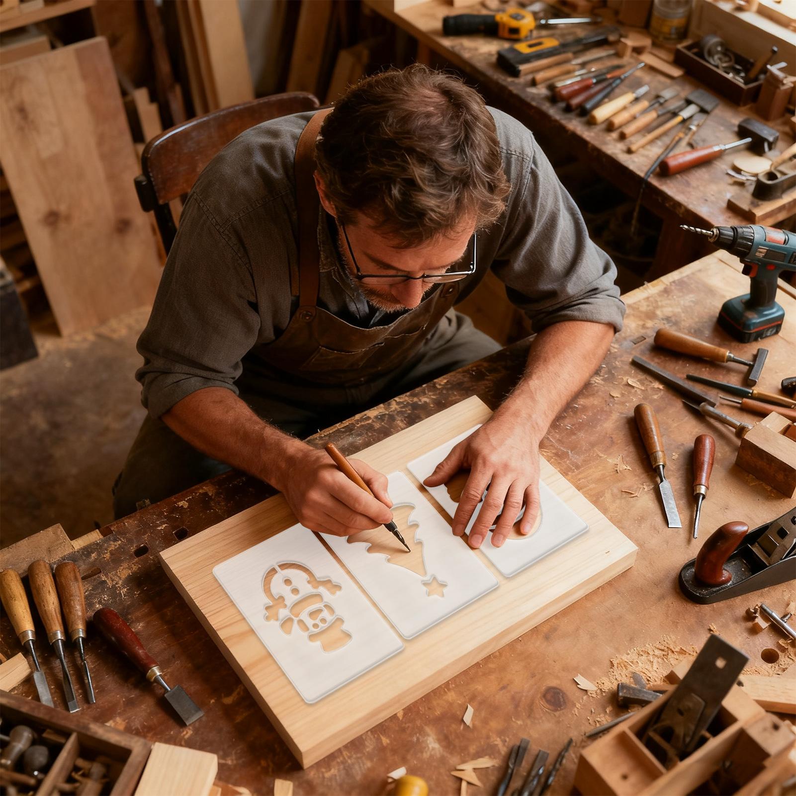 Estêncil de natal portátil par - Woodworking Man avaliação e preço
