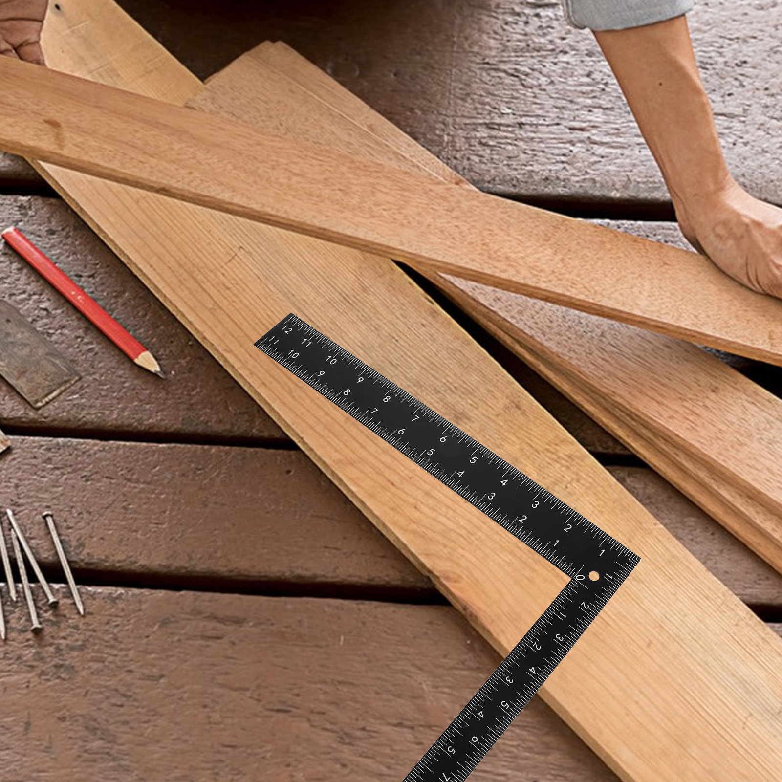 Régua de Aço Reforçada em L, F - Woodworking Crafts avaliação e preço