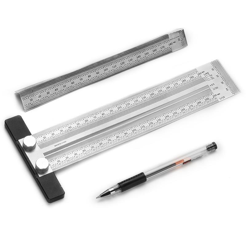 【HG】Régua de Furo Tipo T de Al - Woodworking Ruler avaliação e preço