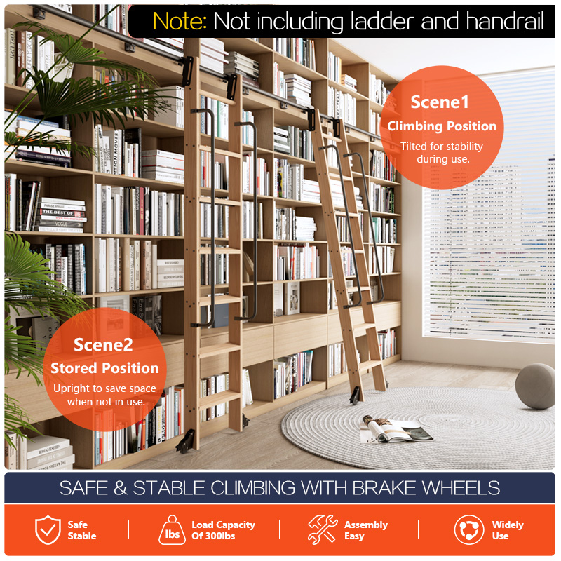 Hardware de escada de bibliote - Woodworking Lofts avaliação e preço